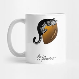 B Kliban Cat - cat playing rugby Mug